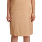 Beige One Sleeve Knee Length Shift Dress