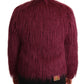 Bordeaux Modacrylic Long Sleeves Pullover Jacket