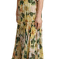 Elegant Floral Silk Maxi Dress