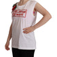 Chic Floral Motif Cotton Tank Top