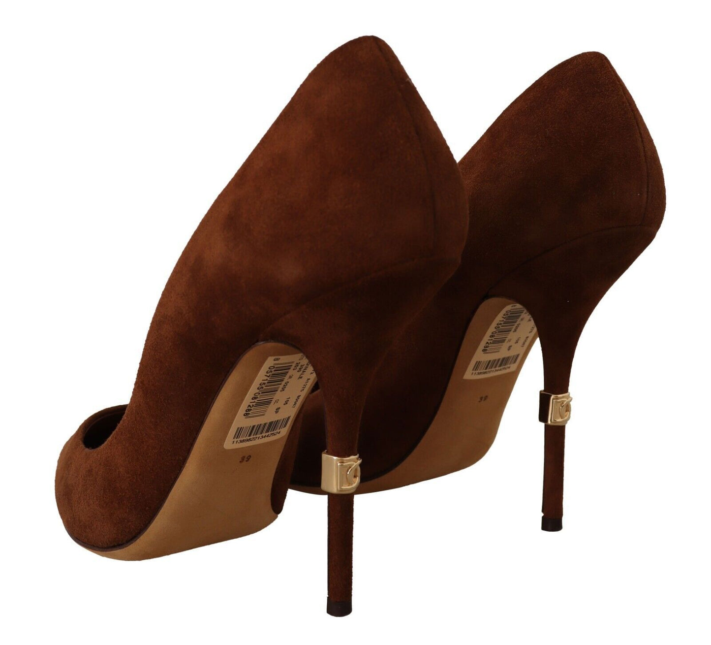 Elegant Suede Stiletto Heels in Rich Brown