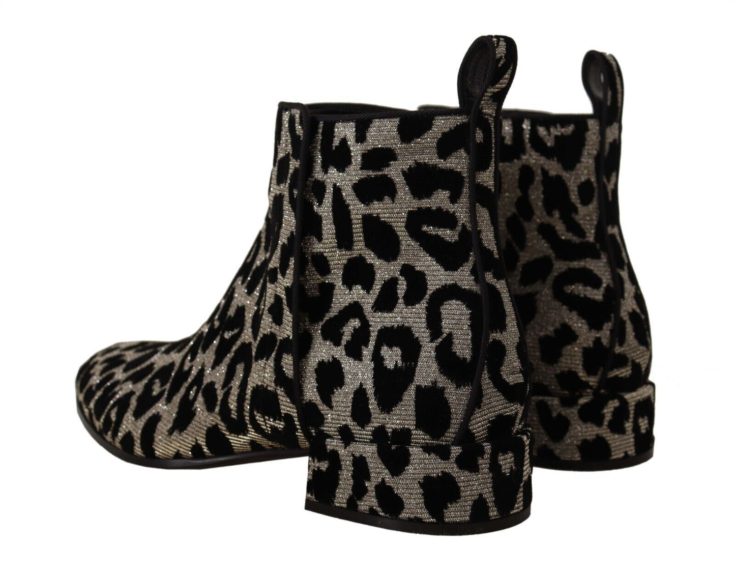 Elegant Leopard Print Short Boots