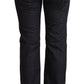Dark Blue Cotton Stretch Low Waist Straight Denim Jeans
