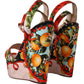 Elevate Your Step in Multicolor Brocade Heels