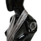 Metallic Silver Silk Neck Wrap Shawl Scarf
