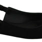 Black Flats Slingback Charmeuse Shoes