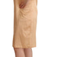 Beige One Sleeve Knee Length Shift Dress