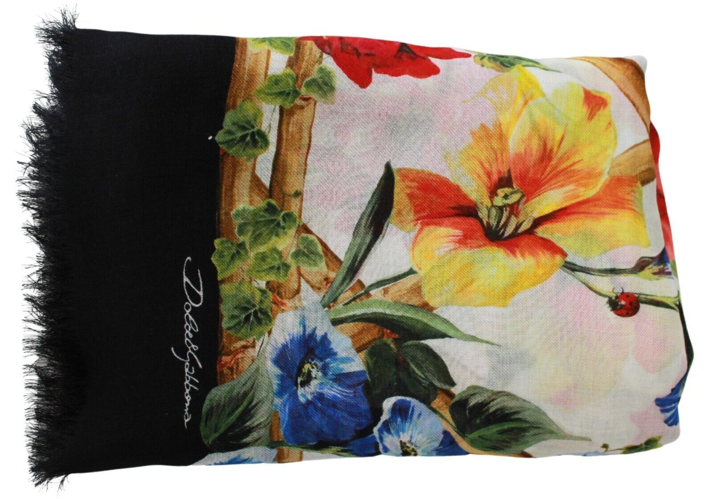 Elegant Floral Modal-Cashmere Scarf