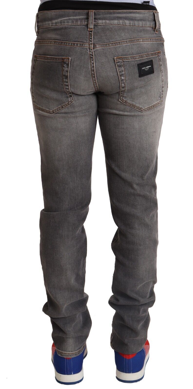 Elegant Gray Slim Fit Denim