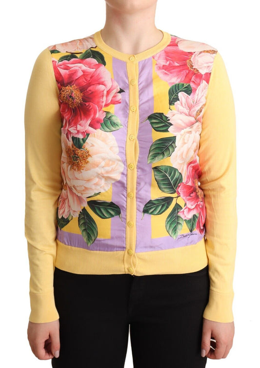 Resplendent Silk Floral Cardigan Top