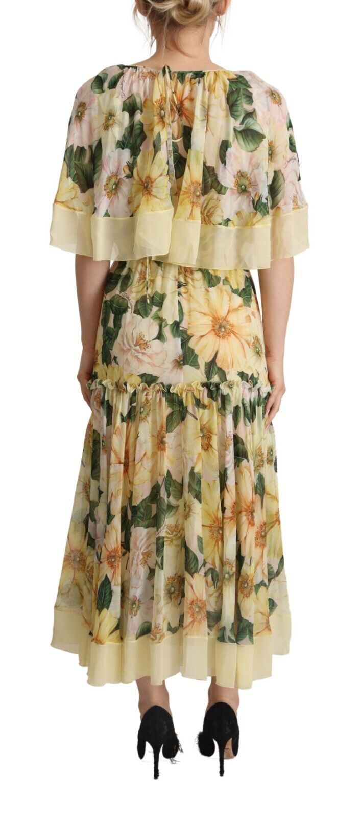 Elegant Floral Silk Maxi Dress