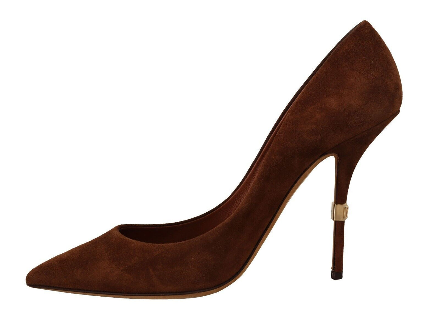 Elegant Suede Stiletto Heels in Rich Brown