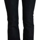 Chic Dark Blue Boot Cut Designer Jeans