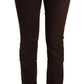Brown Cotton Stretch Low Waist Slim Fit Denim Jeans