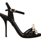 Elegant Mesh Pearl Applique Heels