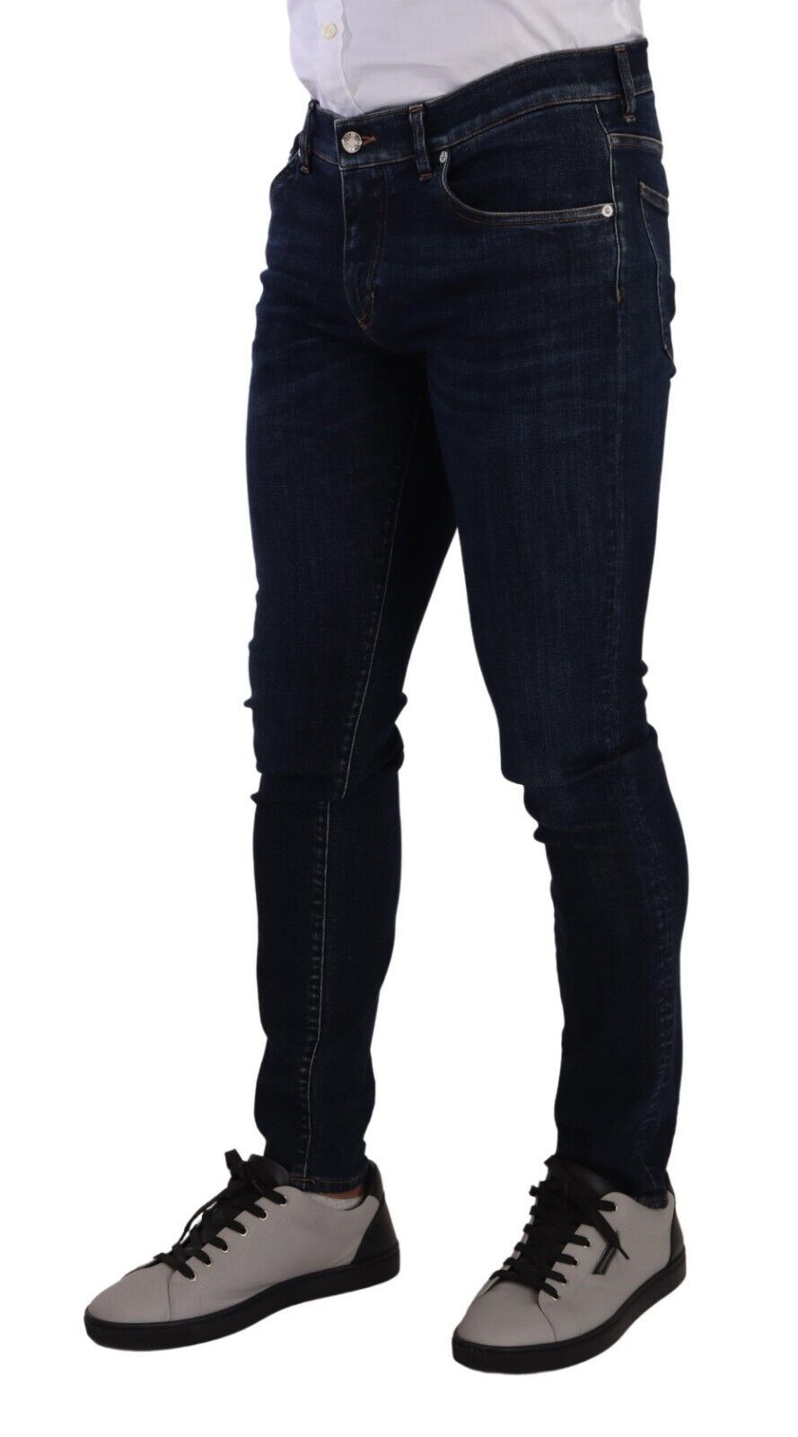 Chic Dark Blue Slim Fit Jeans