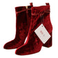 Chic Red Suede Ankle Boots