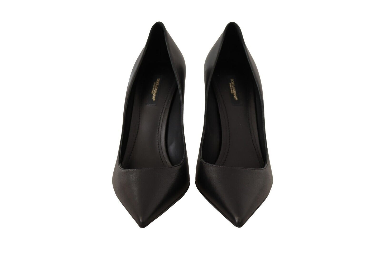 Elegant Black Devotion Leather Pumps