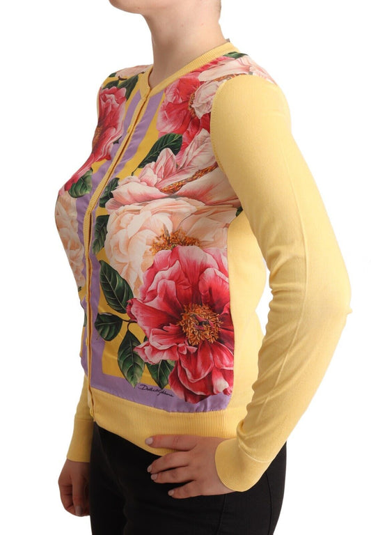 Resplendent Silk Floral Cardigan Top