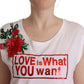 Chic Floral Motif Cotton Tank Top