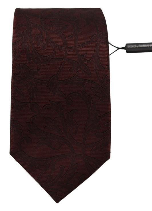 Elegant Burgundy Silk Bow Tie