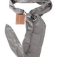 Metallic Silver Silk Neck Wrap Shawl Scarf