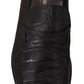 Exquisite Black & Gray Crocodile Loafers