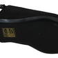 Black Flats Slingback Charmeuse Shoes