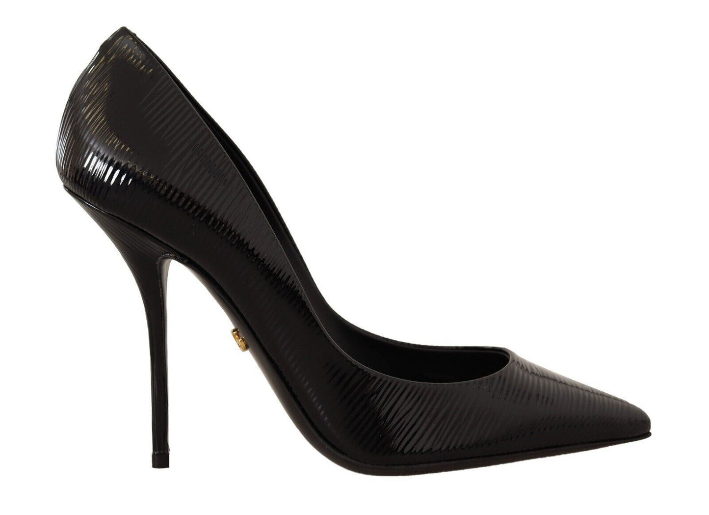 Elegant Black Leather Stiletto Pumps