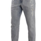 Elegant Slim Fit Tapered Light Blue Jeans