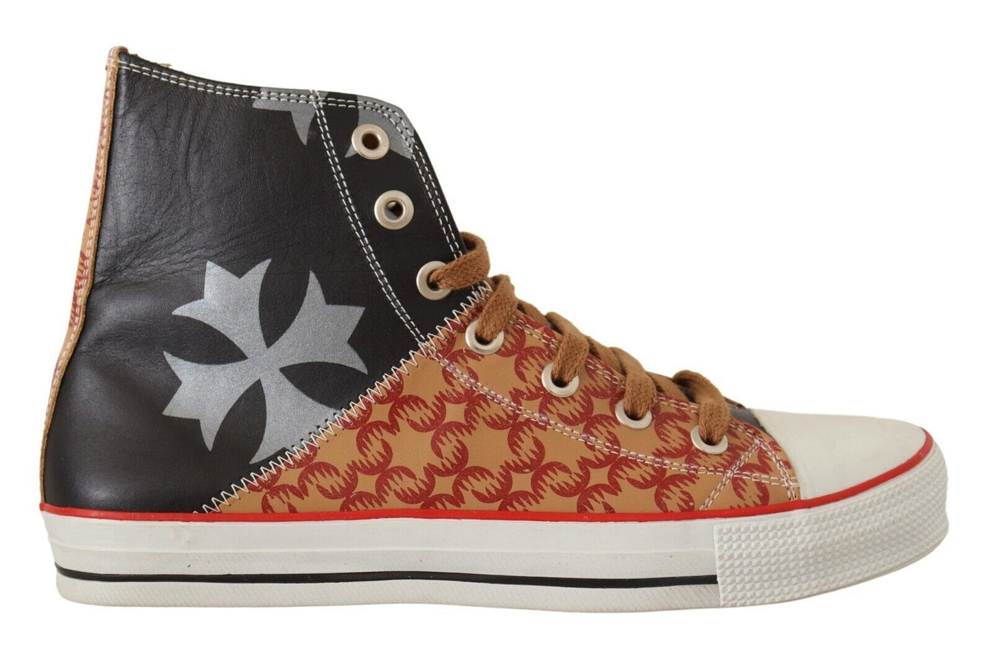 Multicolor High Top Leather Sneakers