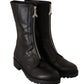Elegant Black Leather High Boots