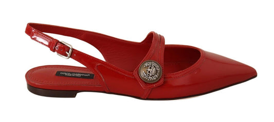 Ravishing Red Patent Leather Slingback Flats