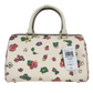 (CA229) Floral Field Leather Rowan Medium Satchel Handbag Purse Crossbody