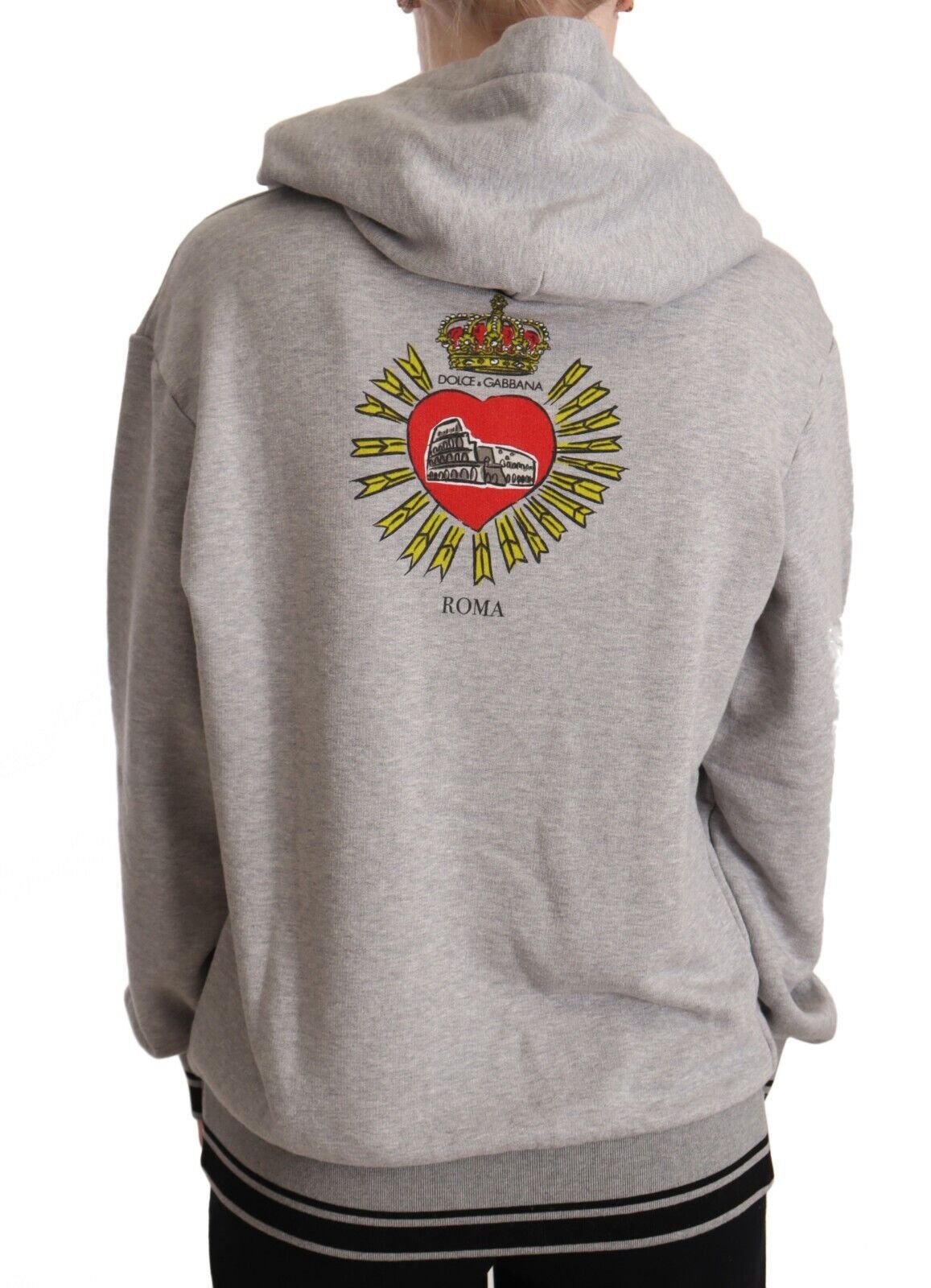 Elegant Gray Sacred Heart Hoodie