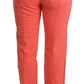 Chic Orange Mid Waist Skinny Jeans