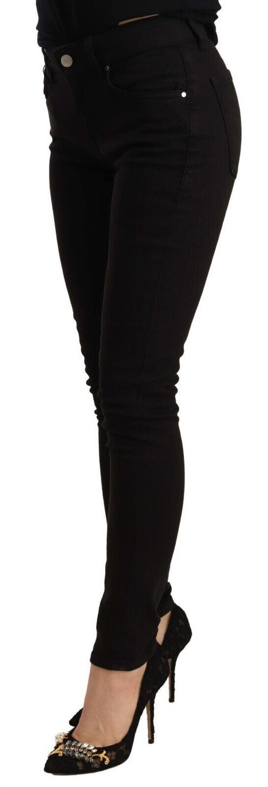 Elegant Slim-Fit Black Skinny Jeans