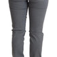 Sleek Gray Low Waist Skinny Jeans