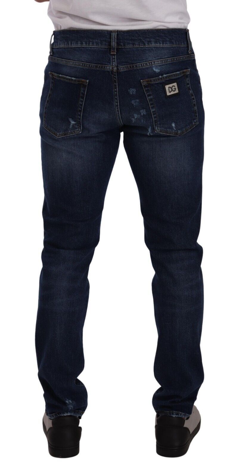 Elegant Dark Blue Skinny Denim Jeans