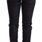 Chic Dark Blue Low Waist Skinny Jeans