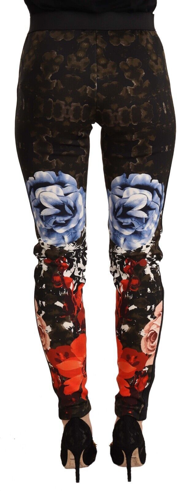 High Waist Floral Skinny Trousers