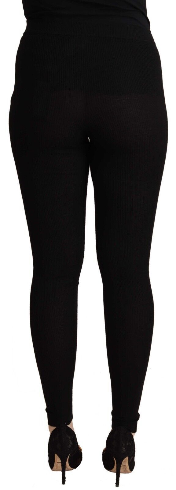 Black Cashmere Stretch Waist Tights Pants