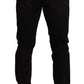 Elegant Slim Fit Black Denim Jeans