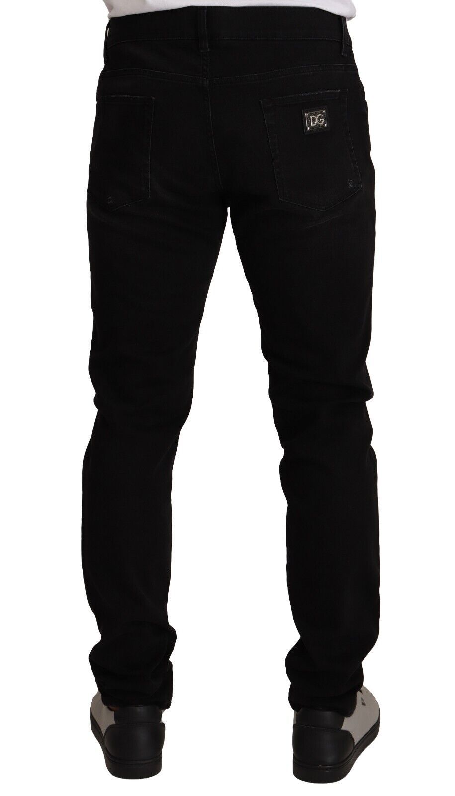 Elegant Slim Fit Black Denim Jeans