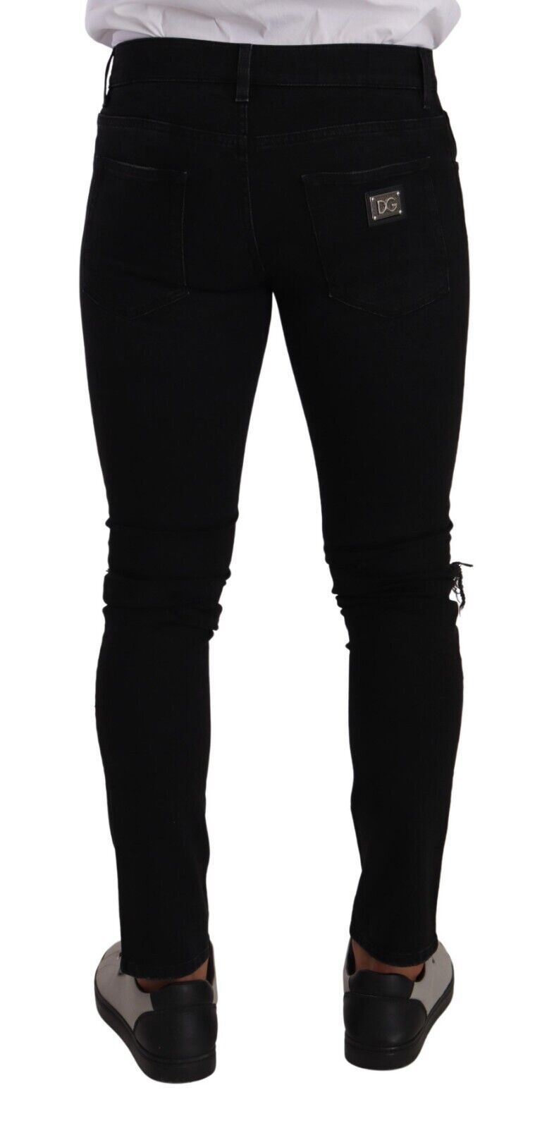 Slim Fit Italian Black Wash Skinny Jeans