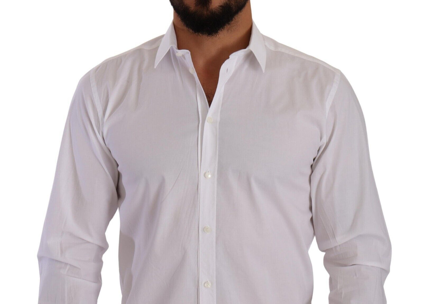 Elegant White Martini Dress Shirt