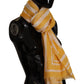 Yellow White Striped Portocervo Shawl Scarf