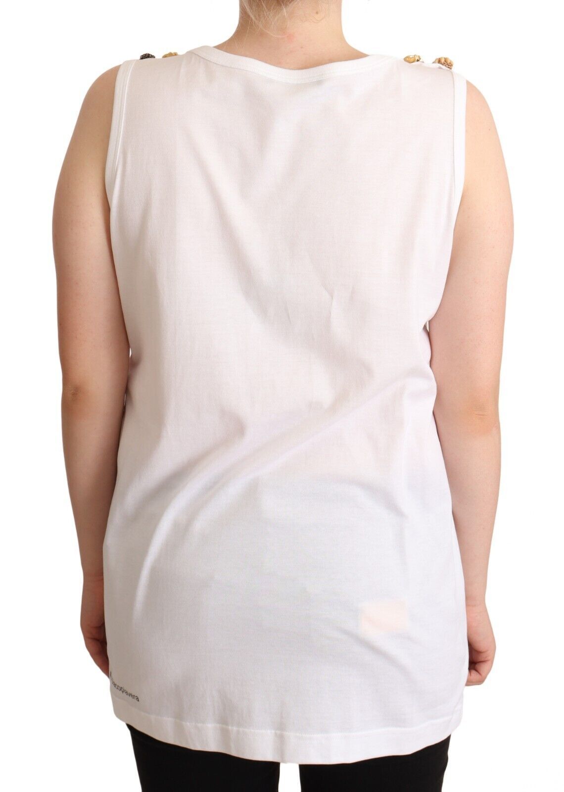 Elegant White Cotton Tank Top