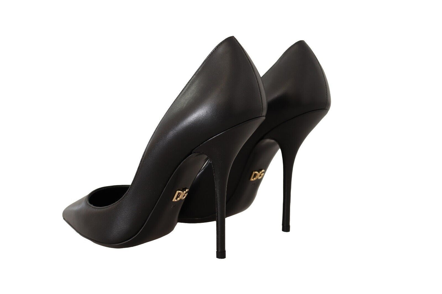 Elegant Black Devotion Leather Pumps