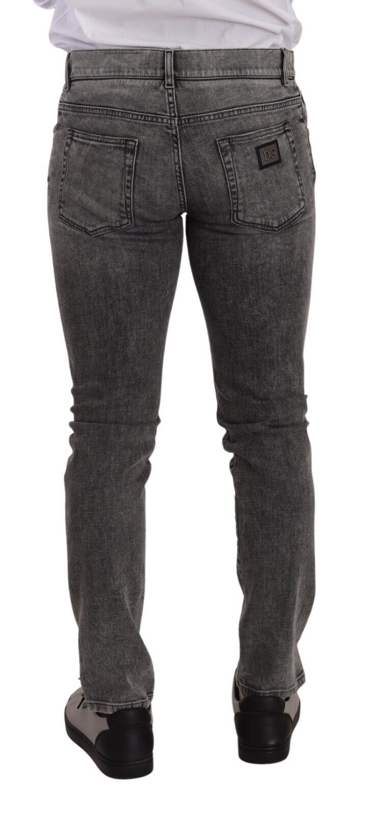 Elegant Gray Wash Skinny Jeans